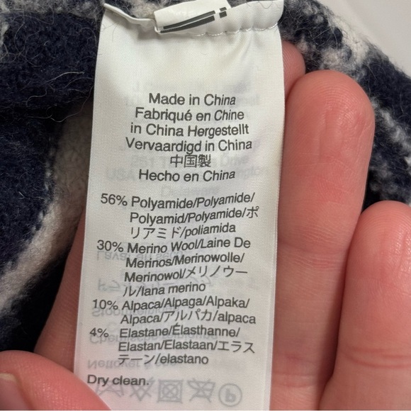 Madewell Merino Wool/Alpaca Blend Blue & White Striped Cardigan Size Small - Picture 7 of 7